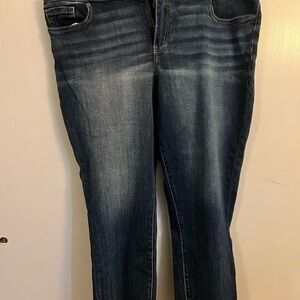 BKE Dark Blue Straight Leg Jeans